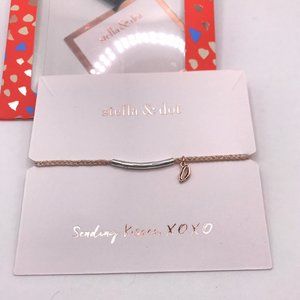 Stella & Dot Bisous Kiss bar Wishing bracelet